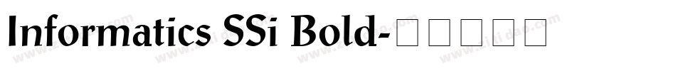 Informatics SSi Bold字体转换